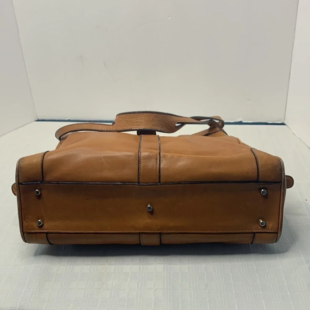 Mark Cross leather tri compact hobo bag